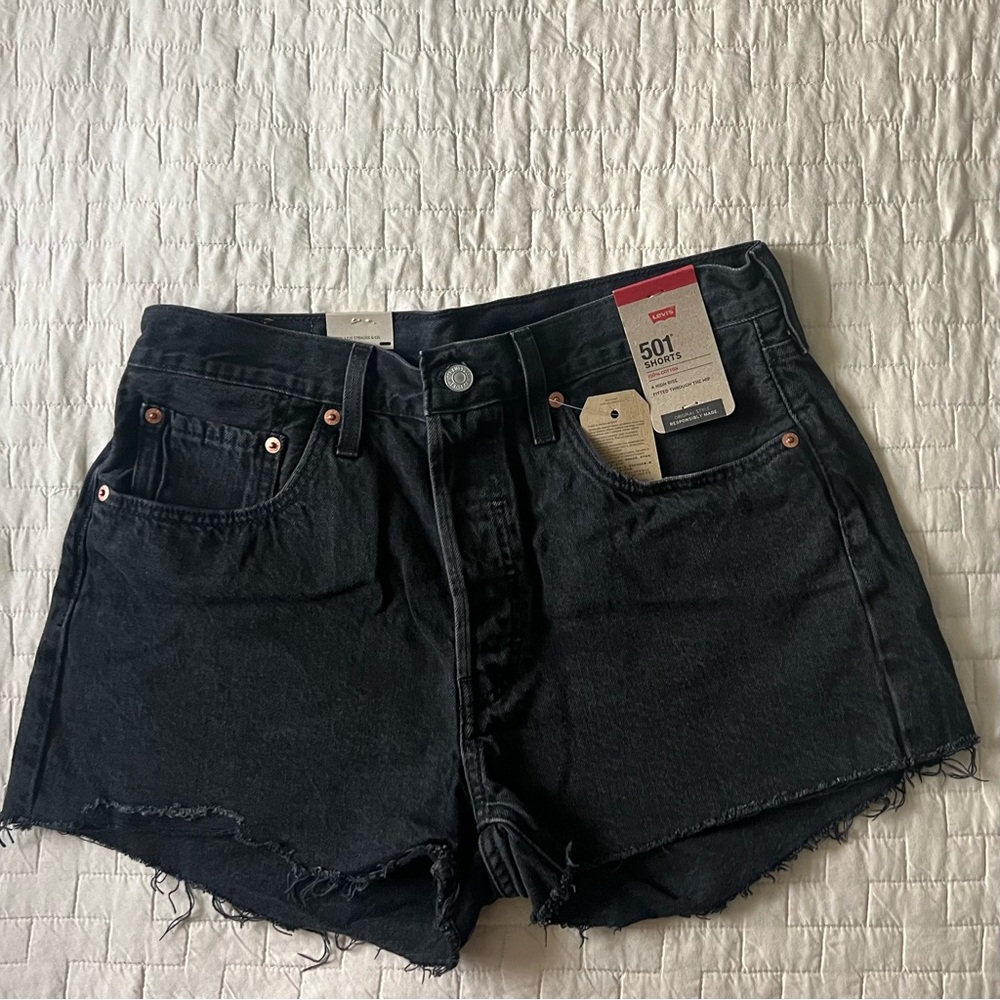 NEW 501 Levi's Women's Black Jean Shorts